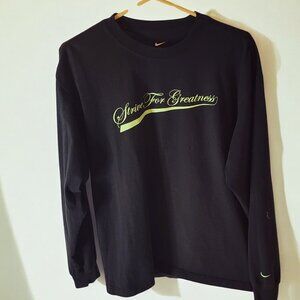 Nike LeBron Strive For Greatness Long Sleeve Tee Black M Loose Fit